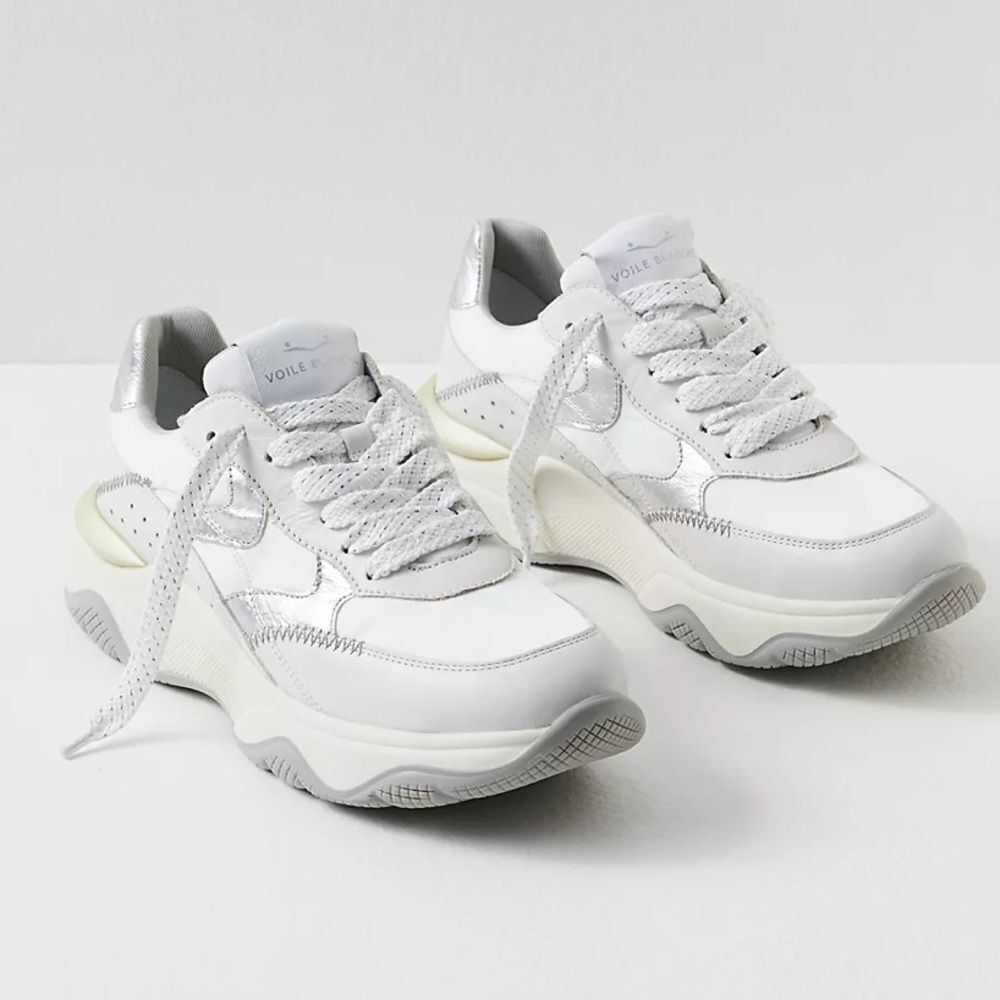 Voile Blanche, with metallic details, chunky sole sneaker shoe 40 US 10
